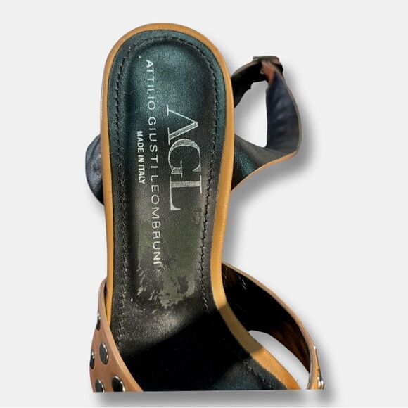 Attilio Gusti Leombruni (AGL) - Italian made brown leather pumps - Picture 2 of 7